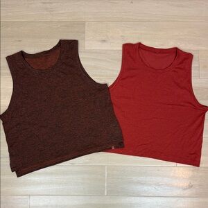 Women’s Lululemon Sleeveless Top/Tank Top | 2 Piece Bundle | Brown Orange | Sz 8